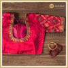 Strawberry pink Color Designer Blouse - Image 3