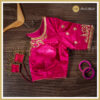 Pink Color Designer Blouse (Dome Neckline) - Image 3