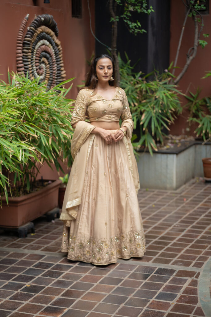 Beige Color Lehenga Choli - Aboli Bhatt
